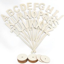 26 Stück A bis Z Holz