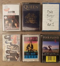 6 Musikkassetten MC Tape Sammlung - Queen, Pink Floyd; Tom Petty; usw.