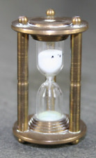 Miniatur Sanduhr aus Messing mit drei Säulen Setzkasten Eieruhr 5,5 cm hoch