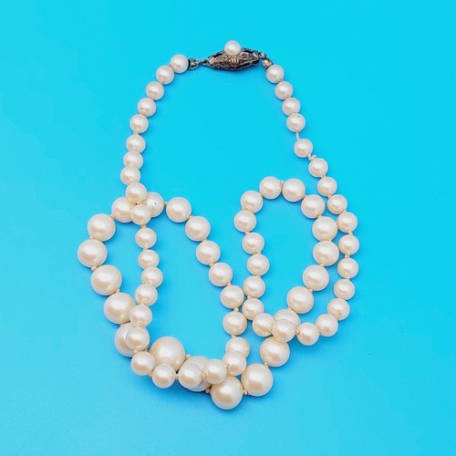 Antikes silber perlen collier - antikes,