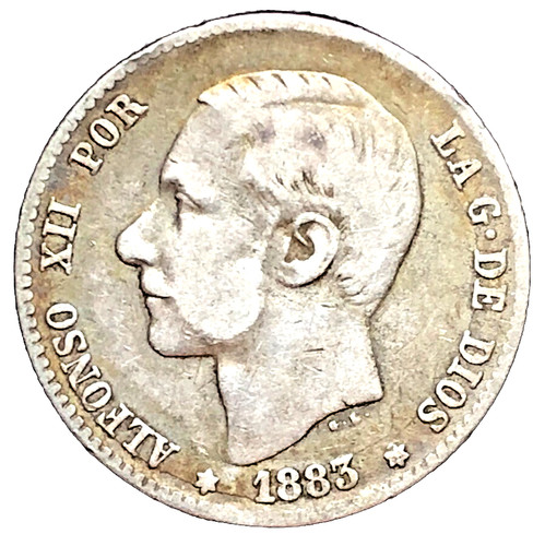 Peseta 1883 spanien - 1,