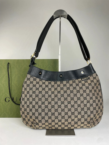 Vintage gucci canvas hobo - gucci, bag