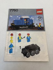 LEGO® Bauanleitung Legoland 12V Eisenbahn 7760 Güterlo Instruction ungelocht H94