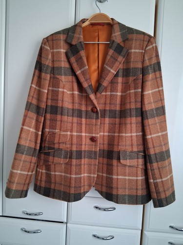 Damen tweed blazer - tweed, wollblazer
