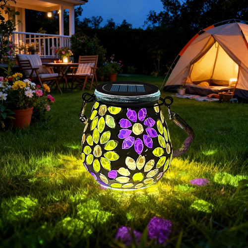 1pcs solar mosaik leuchte oval - 1pcs,