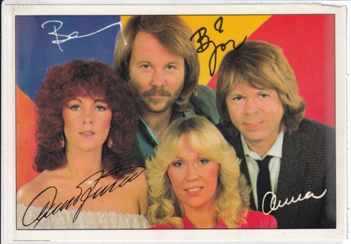 Abba bravo autogrammkarte - abba,