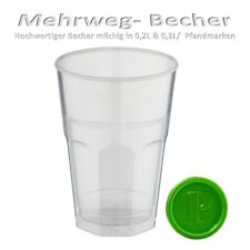 Mehrwegbecher 02 L 03 L Eichstrich PP Caipi Mehrweg Becher oder Pfandmarke grün