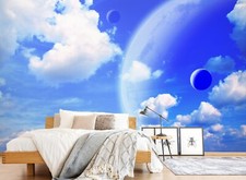 3D Blau Planet C9932 Tapete