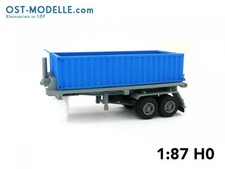 Kippcontainer Sattelauflieger Basis ZREMB GNP20 grau blau 1:87 H0 DDR LPG 