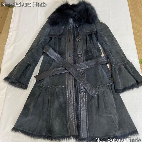 Burberry blue label - blue, pelzmantel