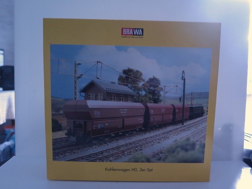 Brawa kohlenwagen 3er set - h0,