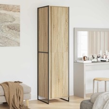 Warderobe mit Speicher mit Tür 2 pcs Holzwerkstoff Kleiderschrank vidaXL