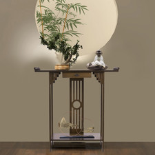 Konsolentisch schmal Holz Beistelltisch Schublade Flurtisch asiatisch Stil Retro