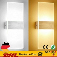 Modern LED Wandleuchte Wandlampe Flur Strahler Up Down Innen 6/12W Leuchte DHL E