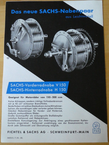 Sachs 1953 prospekt radnabe v - sachs,