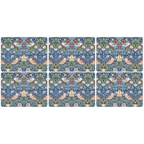 Strawberry thief tischsets - strawberry,
