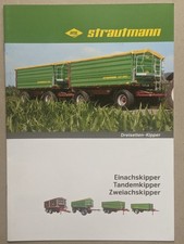 STRAUTMANN Einachs Tandem Zweiachs Dreiseiten Kipper Prospekt Traktor Schlepper