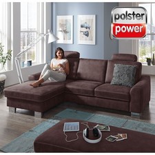 polsterpower Ecksofa - braun -