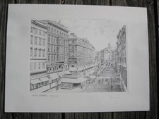 Radierung "Wien Graben", handsigniert.