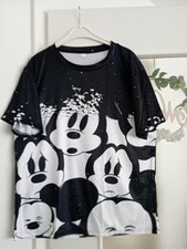 Herren T-Shirt, NEU, Größe 3XL, Disney-Print Micky Maus, schwarz-weiß