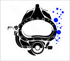 DEEP SEA DIVER SCUBA Divers Helmet Decal Aufkleber Sticker Neu