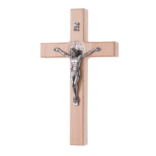 Holzkreuz benediktus natur - holzkreuz,
