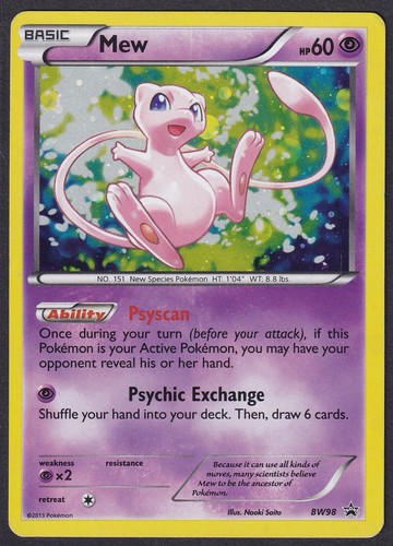 Pokemon mew bw98 holo - pokemon,
