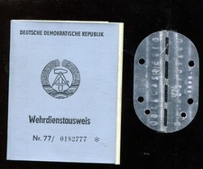 DDR Wehrdienstausweis mit Erkennungsmarke mit Bild - ohne Einheitsangabe