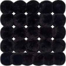 Faux Pom Pom 26 Stück Schwarz