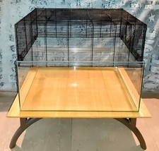 Kleintierkäfig für Hamster etc. aus Glas mit Gitter ( NP120 ) !!!