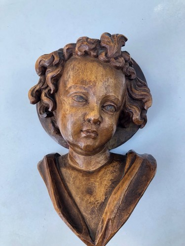 Holzfigur handgeschnitzt - , /