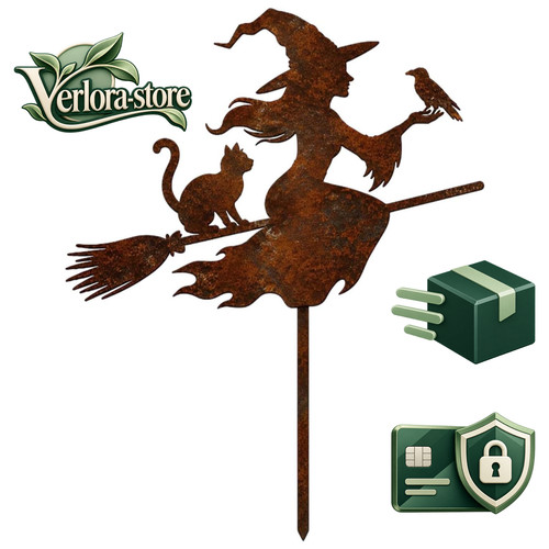 Halloween deko hexe metall - halloween,