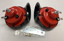 2x 2-Klang Hupe Horn 12V NEU universal verwendbar für KFZ + Auto 