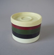 Bunte Bakelit Stapelbox 4-teilig Uhrmacher Werkstattbedarf Ablage f. Ersatzteile