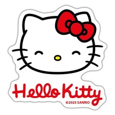 Hello Kitty Lächelnd Mit Schriftzug Aufkleber Sticker, max. 10 x 10 cm