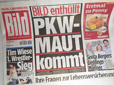 Bildzeitung vom 04.11.2016 * Geschenk zur Geburt * Tim Wiese * Trump * Clinton