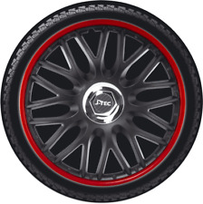 4x Radkappen 14 Zoll Orden Rot Schwarz Radzierblenden Blenden Radblenden