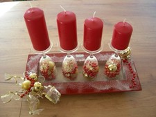 Kerzentablett mit gläsern - kerzentablett,