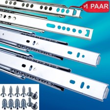 2 X SCHUBLADENSCHIENEN VOLLAUSZUG softclose TEILAUSZUG 17mm Schubladenauszug  