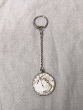 Alter Schlüsselanhänger 925 Silber J.F. Kennedy 1/2 Dollar Sterling Münze 1964 