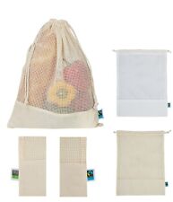 Fairtrade Bio Baumwolle Gemüsetasche Obstbeutel ab 3 Stück Vegetable Mesh Bag 2
