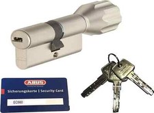 ABUS ECK660 Knaufzylinder Z30/K90, mit 3 Schlüssel + Sicherungskarte Länge:120mm