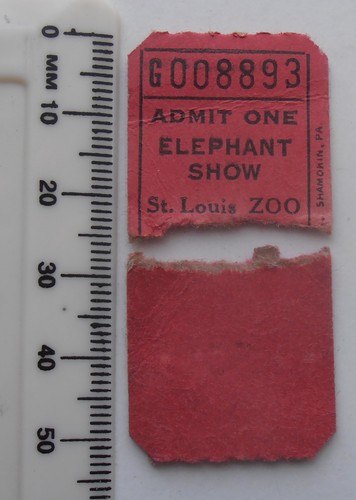 Vintage tickets elephant - elephant, show