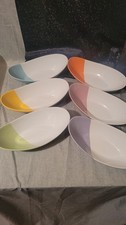 Schalen Oval Frühstücks-Set, Salat,Müsli, 6-Teilig, Mehrfarbig Modern