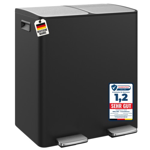 Treteimer 2x20 liter edelstahl - treteimer,