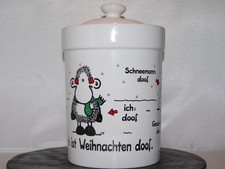 Plätzchendose Dose m.Deckel Ohne Dich ist Weihnachten doof Sheepworld neuwertig