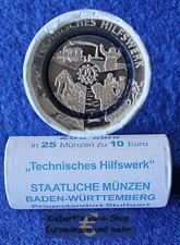 10 Euro Gedenkmünze BRD 2025 - Im Dienst der Gesellschaft - THW - Polymerring F
