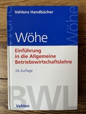 Wöhe  Einführung in die Allgemeine Betriebswirtschaftslehre, 26.Auflage