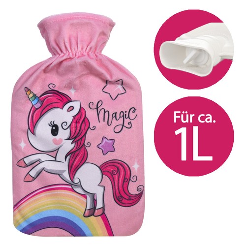 Wärmflasche mit einhorn - 1l,