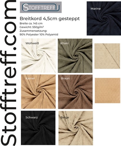 Breitkord 5cm abgesteppt - breitkord,